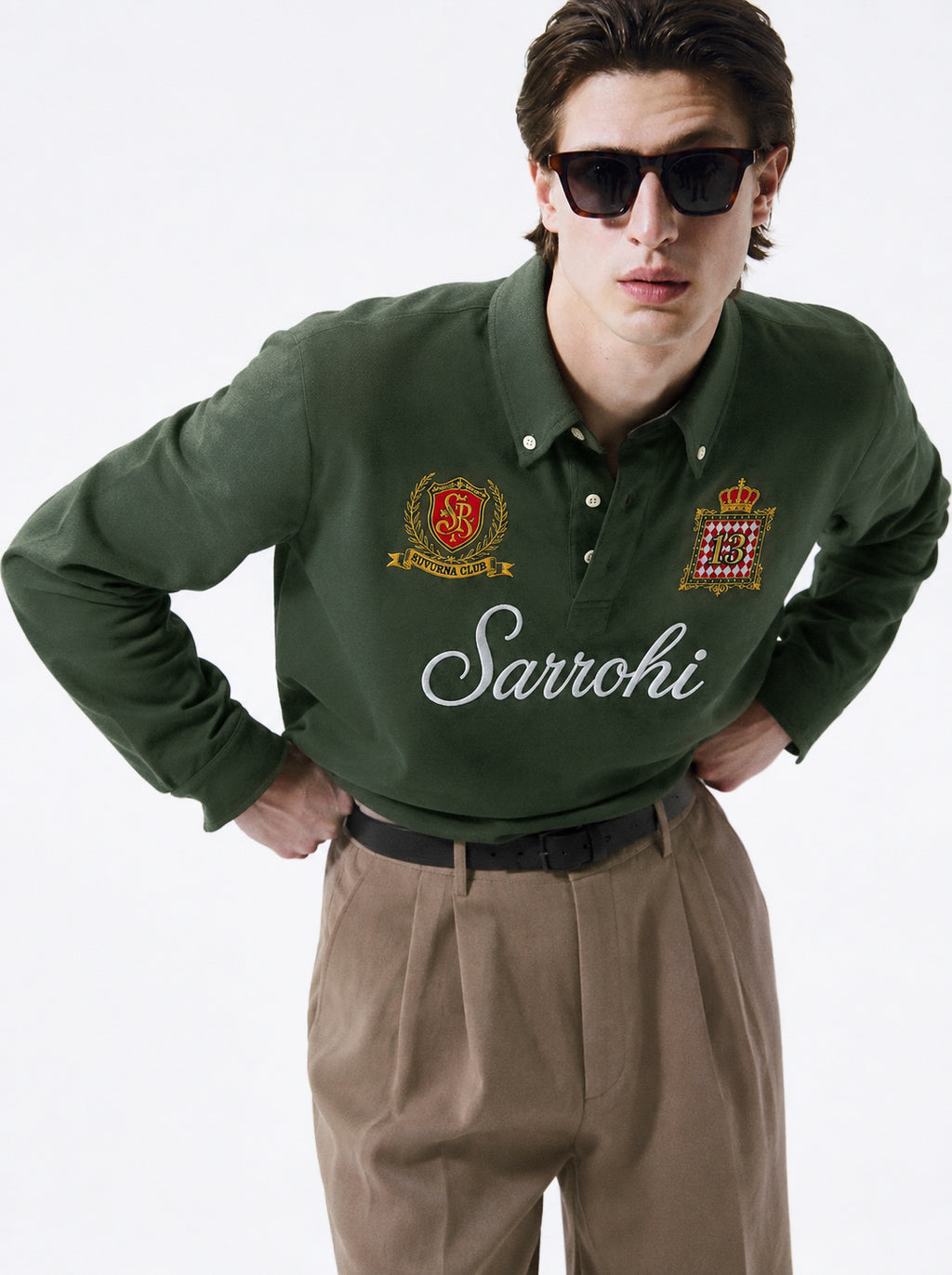 Olive Green Marjing Heritage Polo