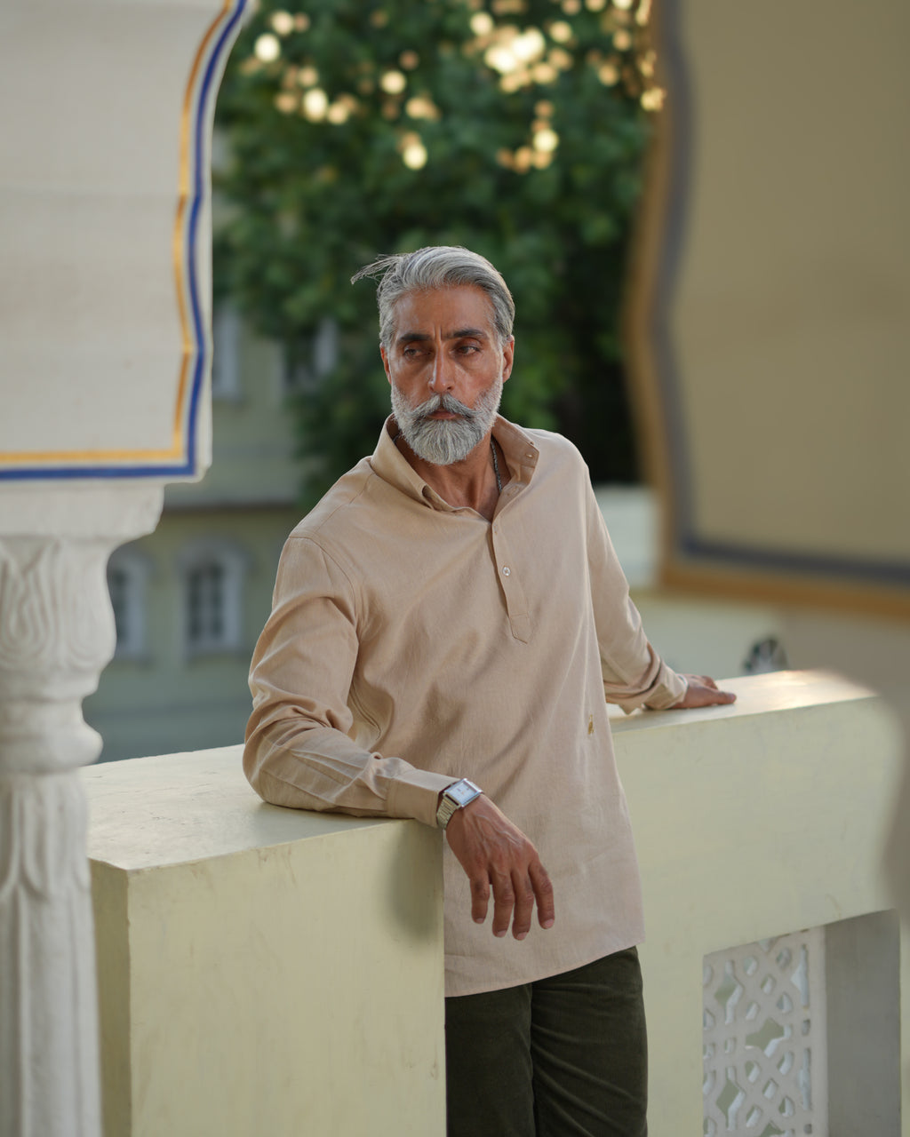 The Marwar Champagne Beige Kurta