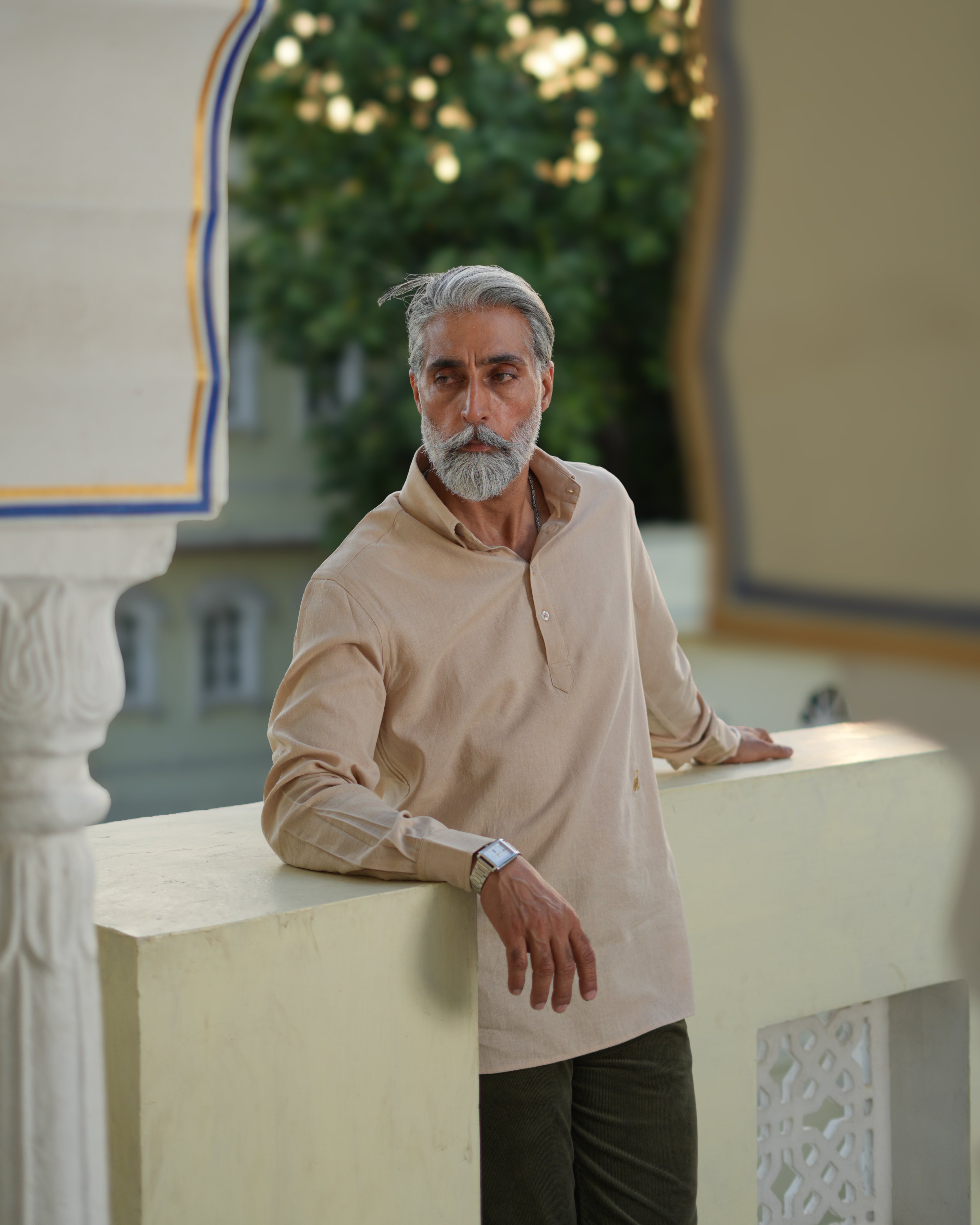 The Marwar Champagne Beige Kurta