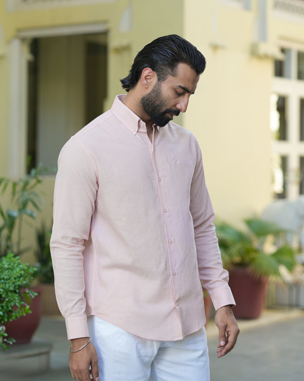 Blush Rose Linen Shirt