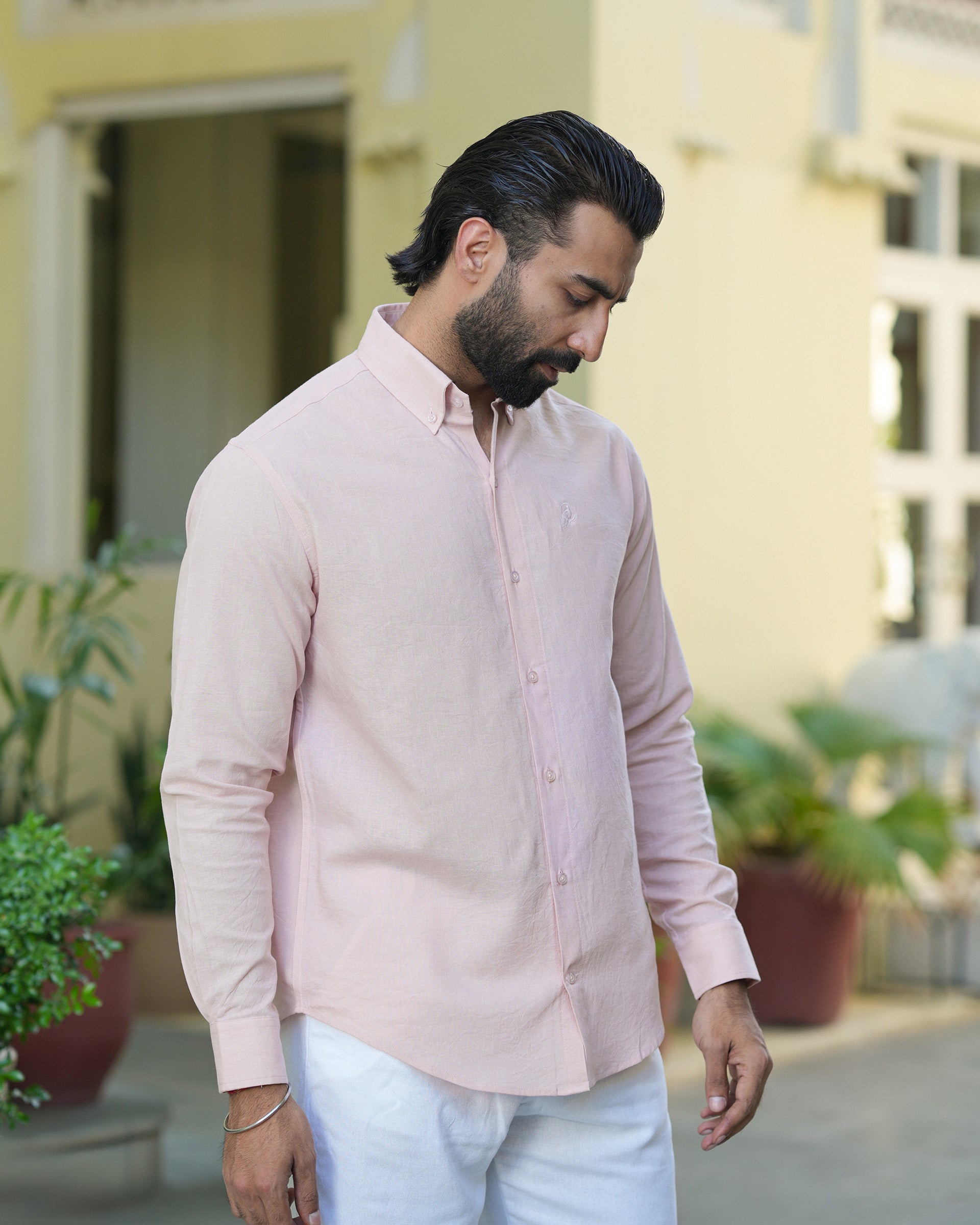 Blush Rose Linen Shirt