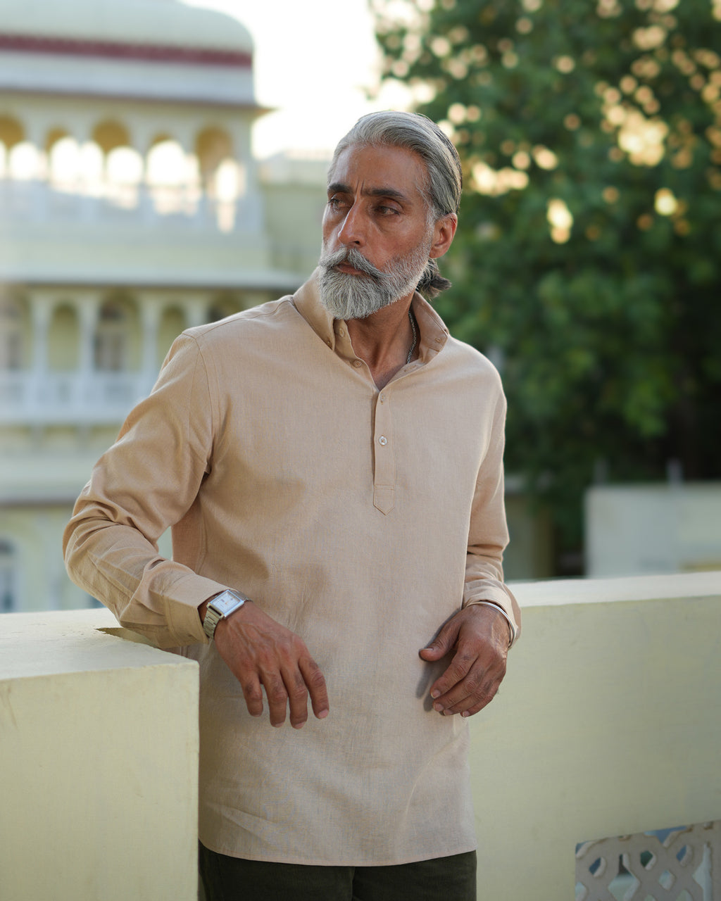 The Marwar Champagne Beige Kurta