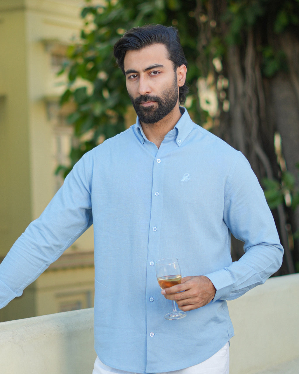 Celestial Blue Linen Shirt