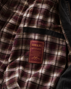 The Gorkha Jacket- Men's Black Patched Waxed Jacket with Courduroy Collar