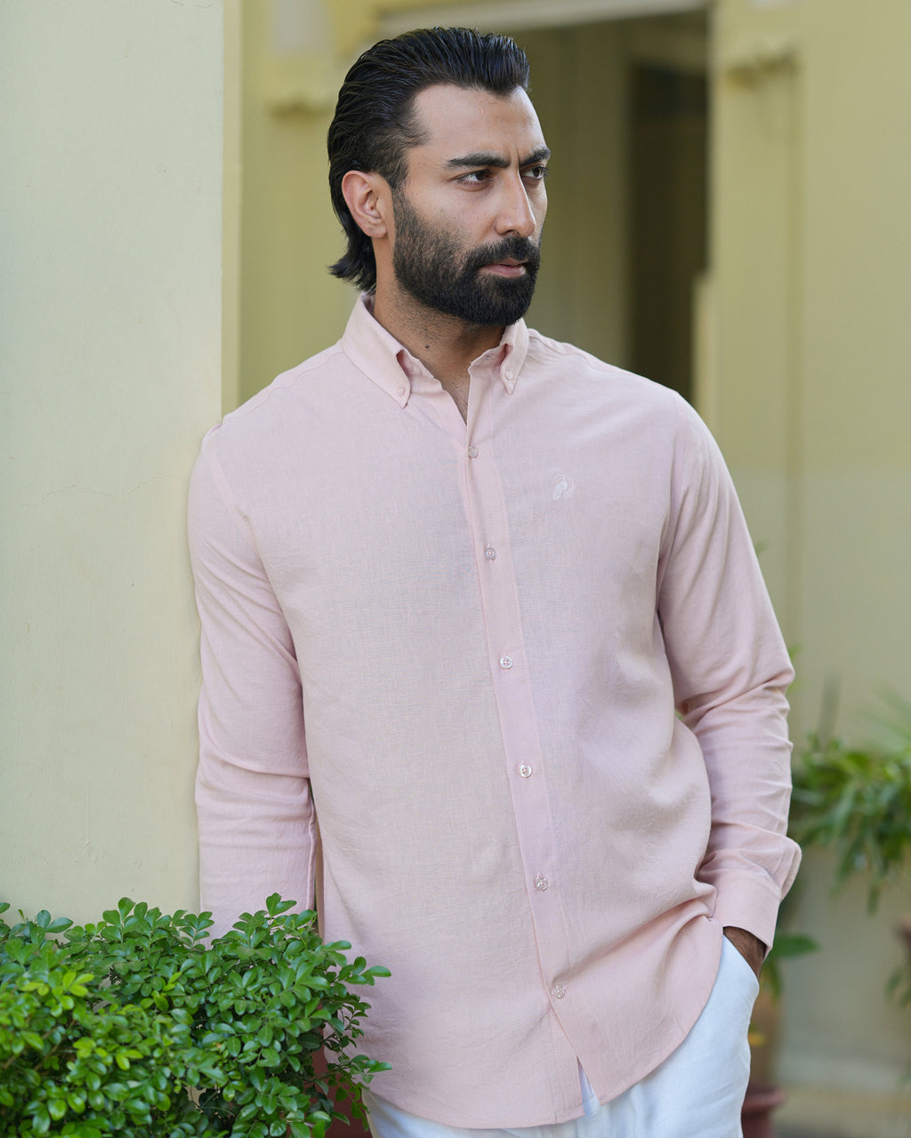Blush Rose Linen Shirt
