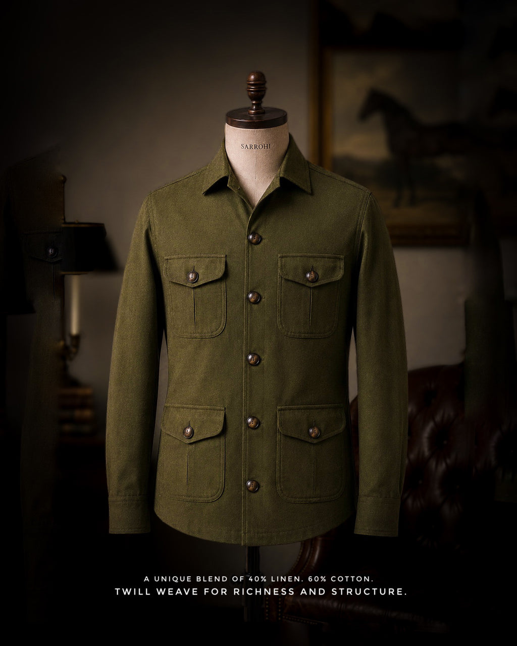 The Bose Olive Green Field Shirt