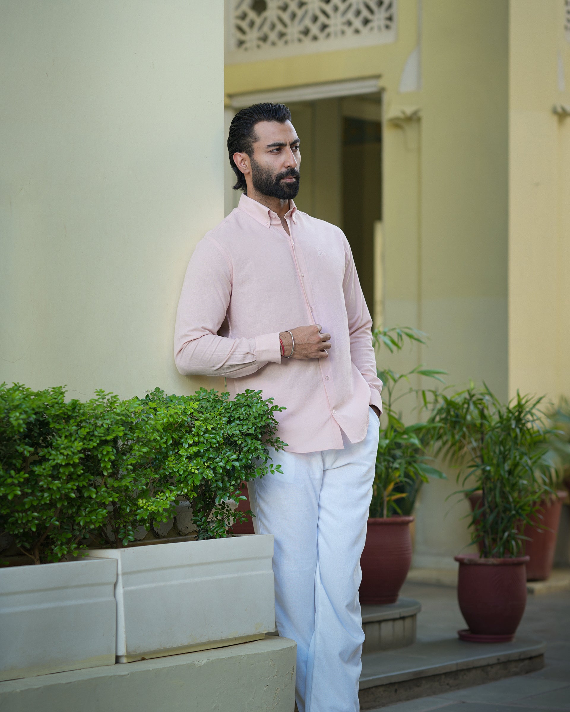 Blush Rose Linen Shirt