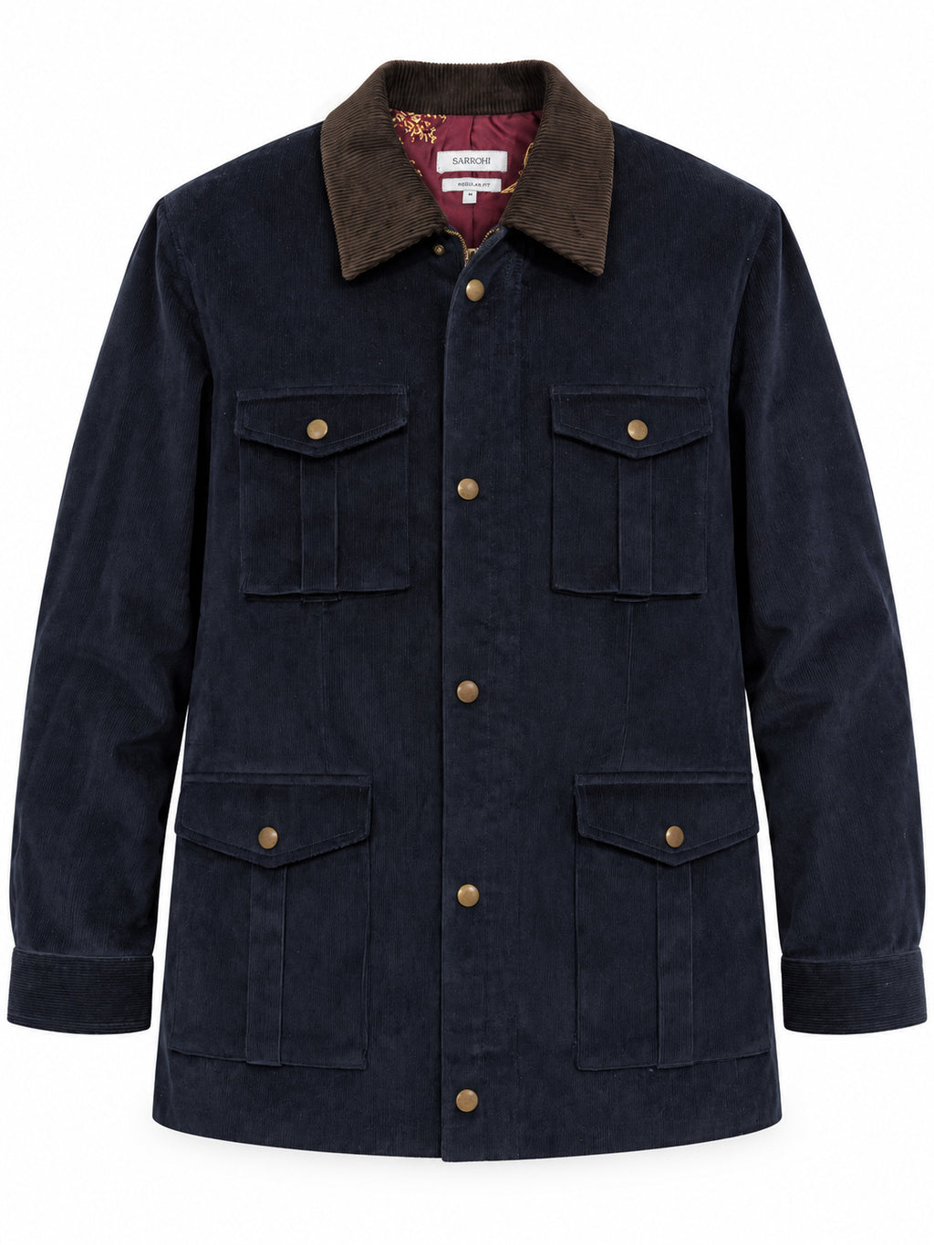 The Kalinga- Men's Blue Pure Cotton Courduroy Jacket