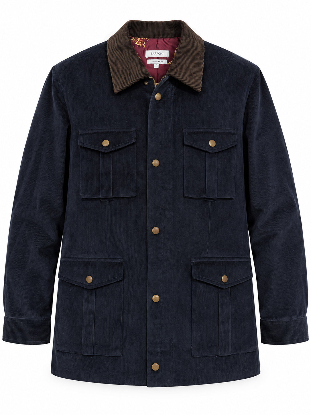 The Kalinga- Men's Blue Pure Cotton Courduroy Jacket