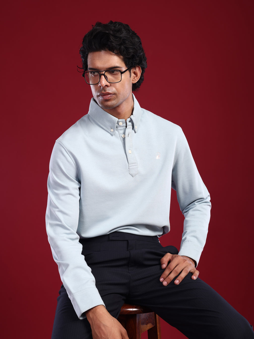 Powder Blue Classic Marjing Polo