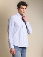 The Rawal: Slim Fit Blue Oxford Shirt