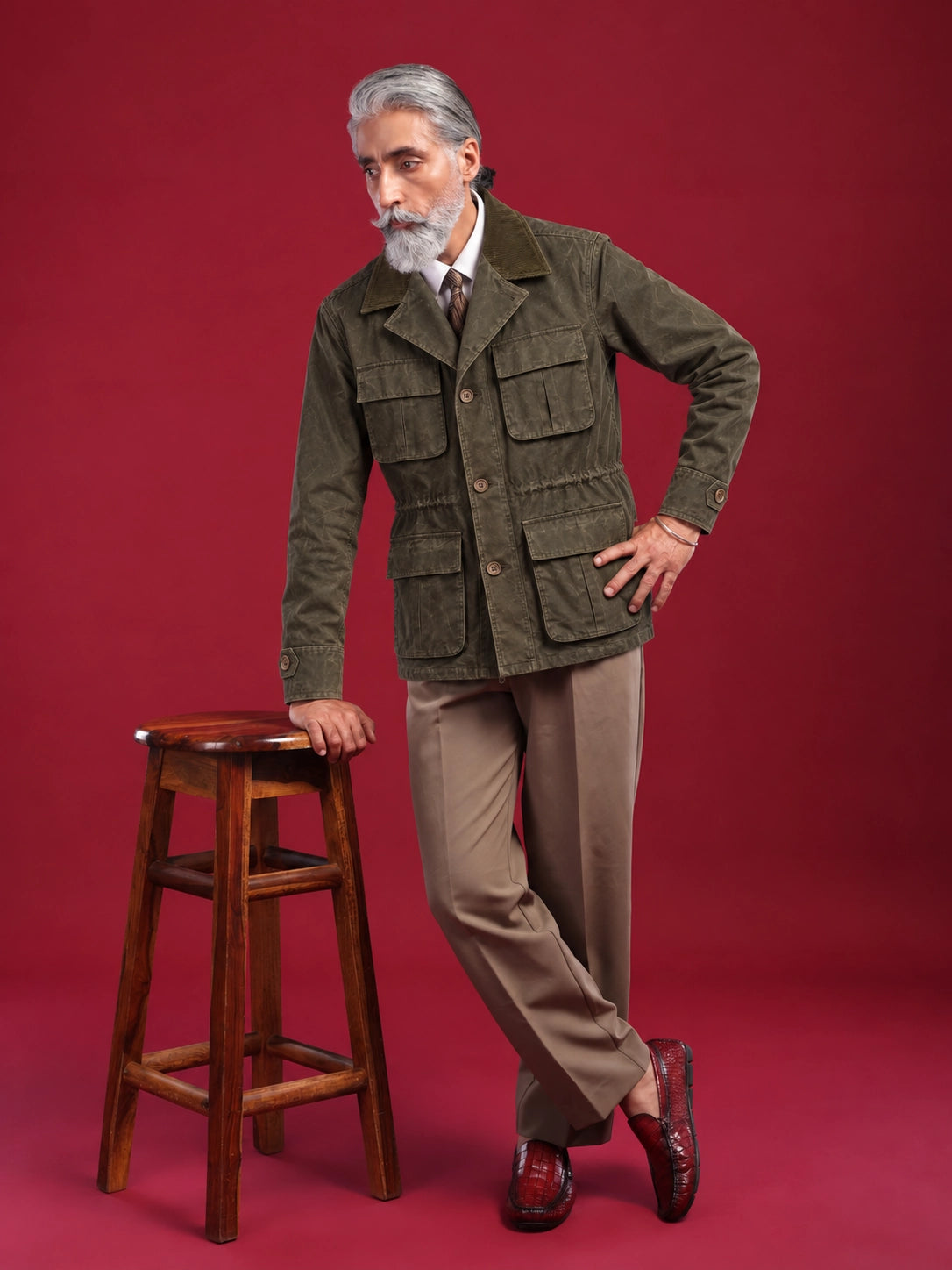 THE GORKHA JACKET: GREEN WAXED Jacket