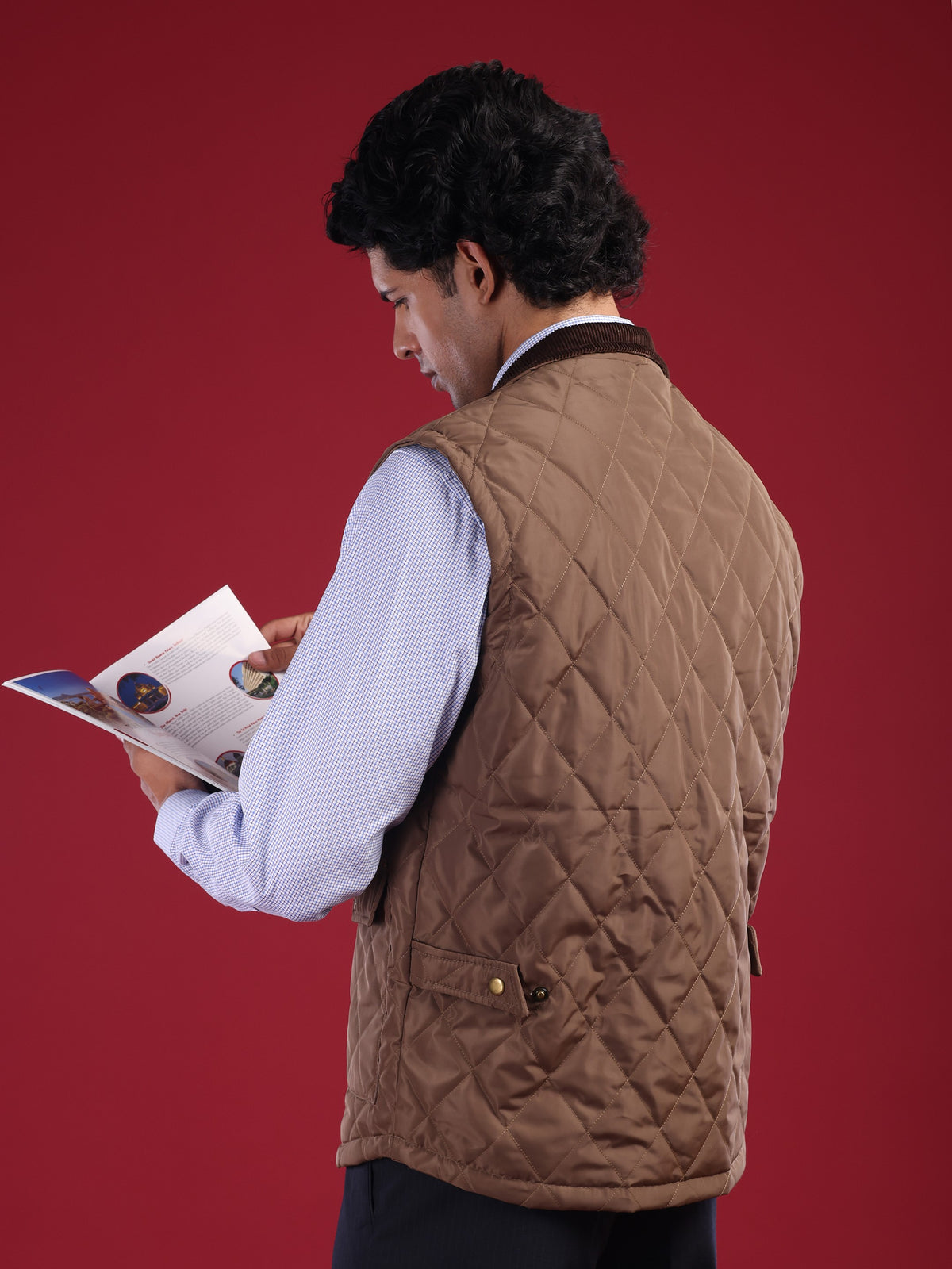 The Tagore Jacket: Mocha Brown Gilet