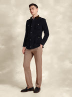 The Kalinga- Men's Blue Pure Cotton Courduroy Jacket
