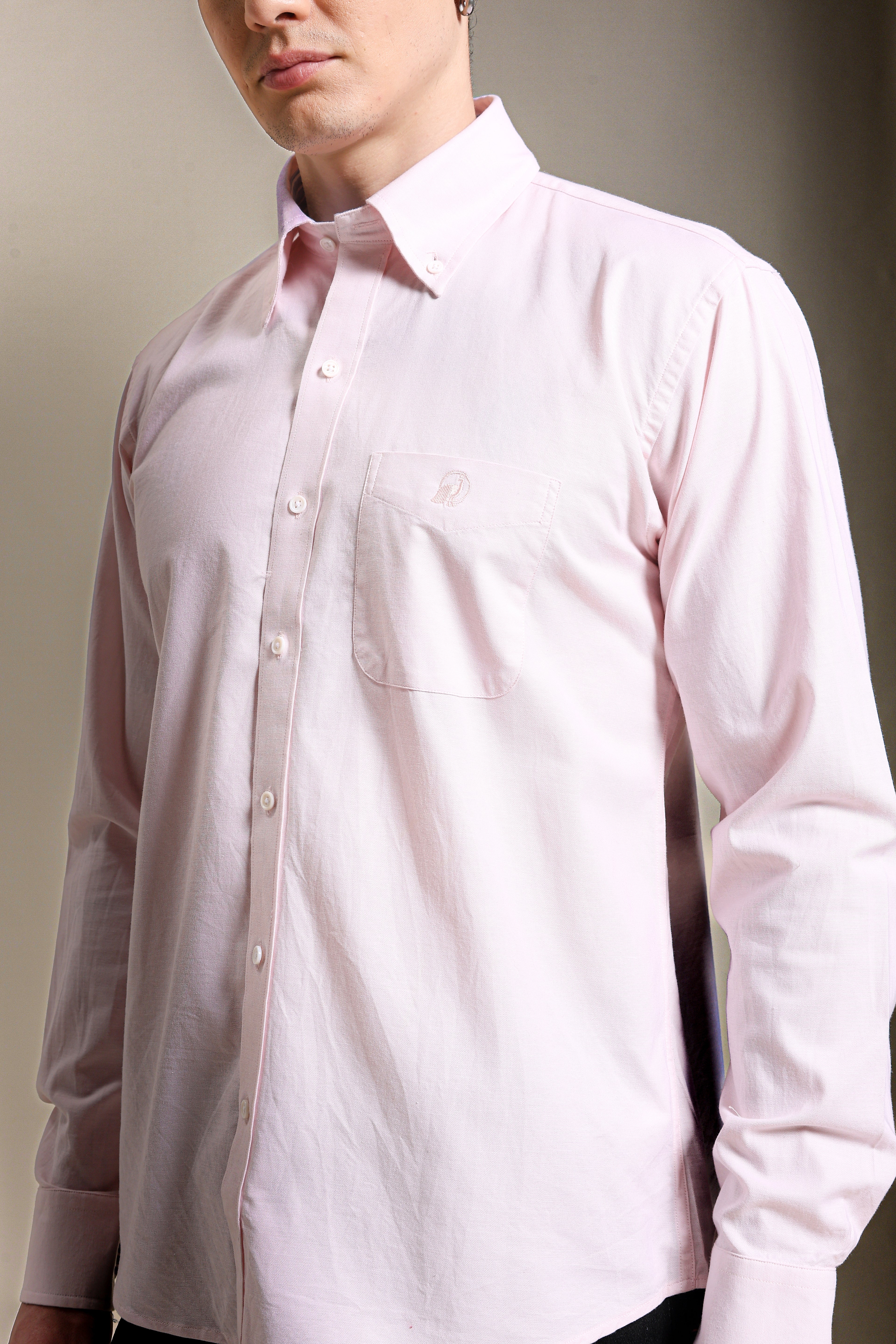 The Udai: Slim Fit Pink Oxford Summer Shirt