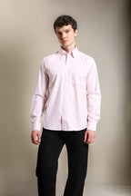 The Udai: Slim Fit Pink Oxford Summer Shirt