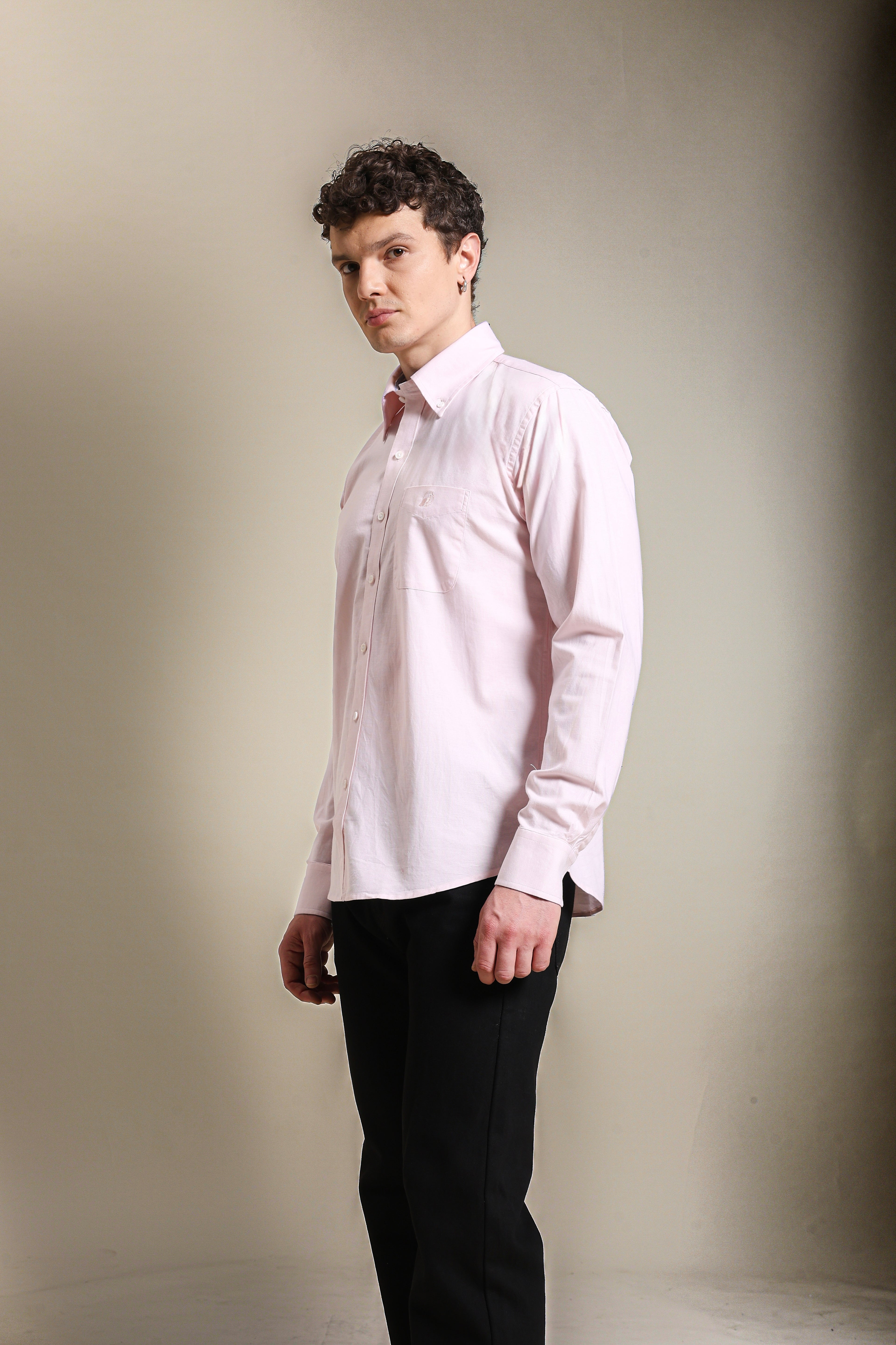The Udai: Slim Fit Pink Oxford Summer Shirt