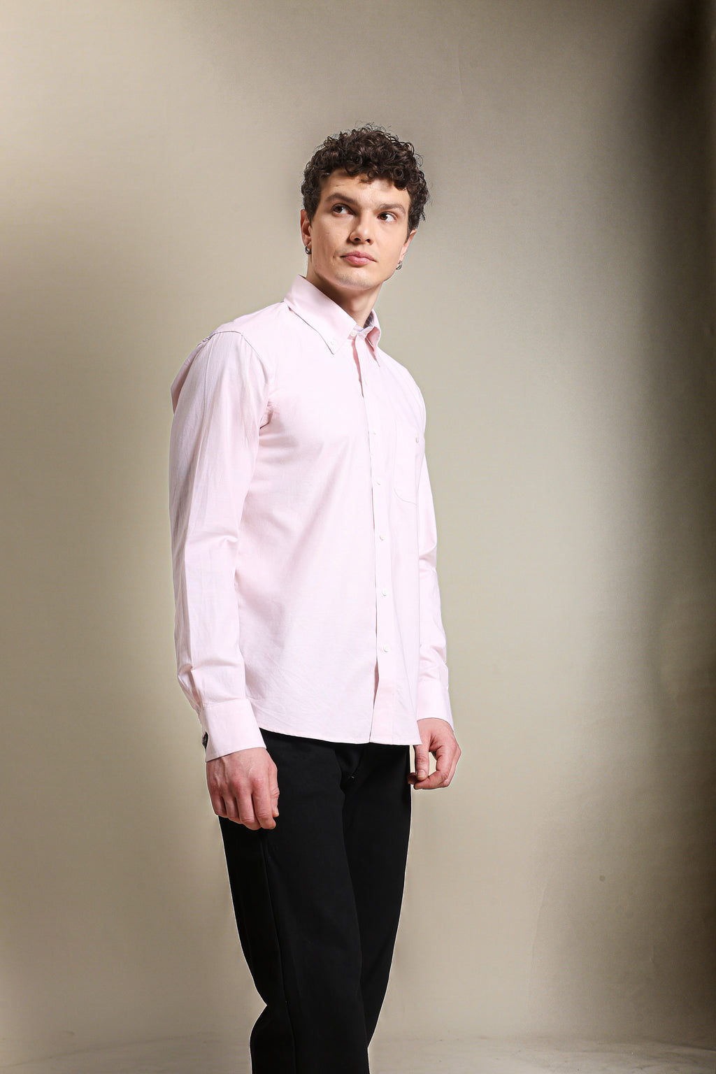 The Udai: Slim Fit Pink Oxford Summer Shirt