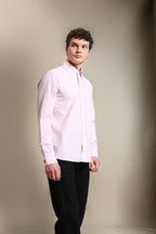 The Udai: Slim Fit Pink Oxford Summer Shirt