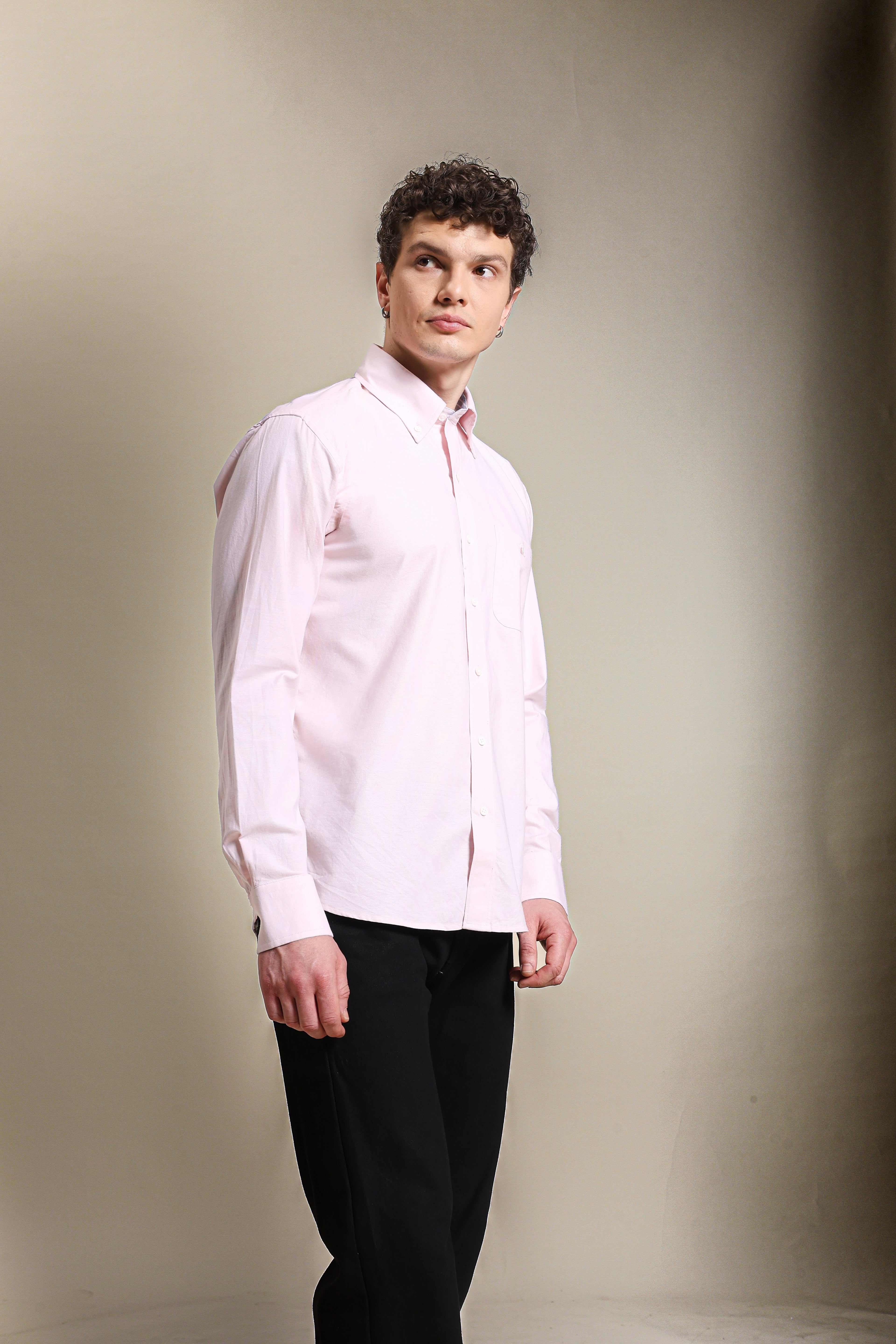 The Udai: Slim Fit Pink Oxford Summer Shirt