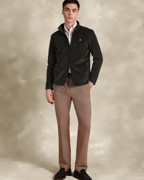 Patiala Corduroy Jacket With Double Side Zipper