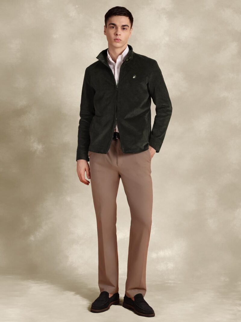 Patiala Corduroy Jacket With Double Side Zipper