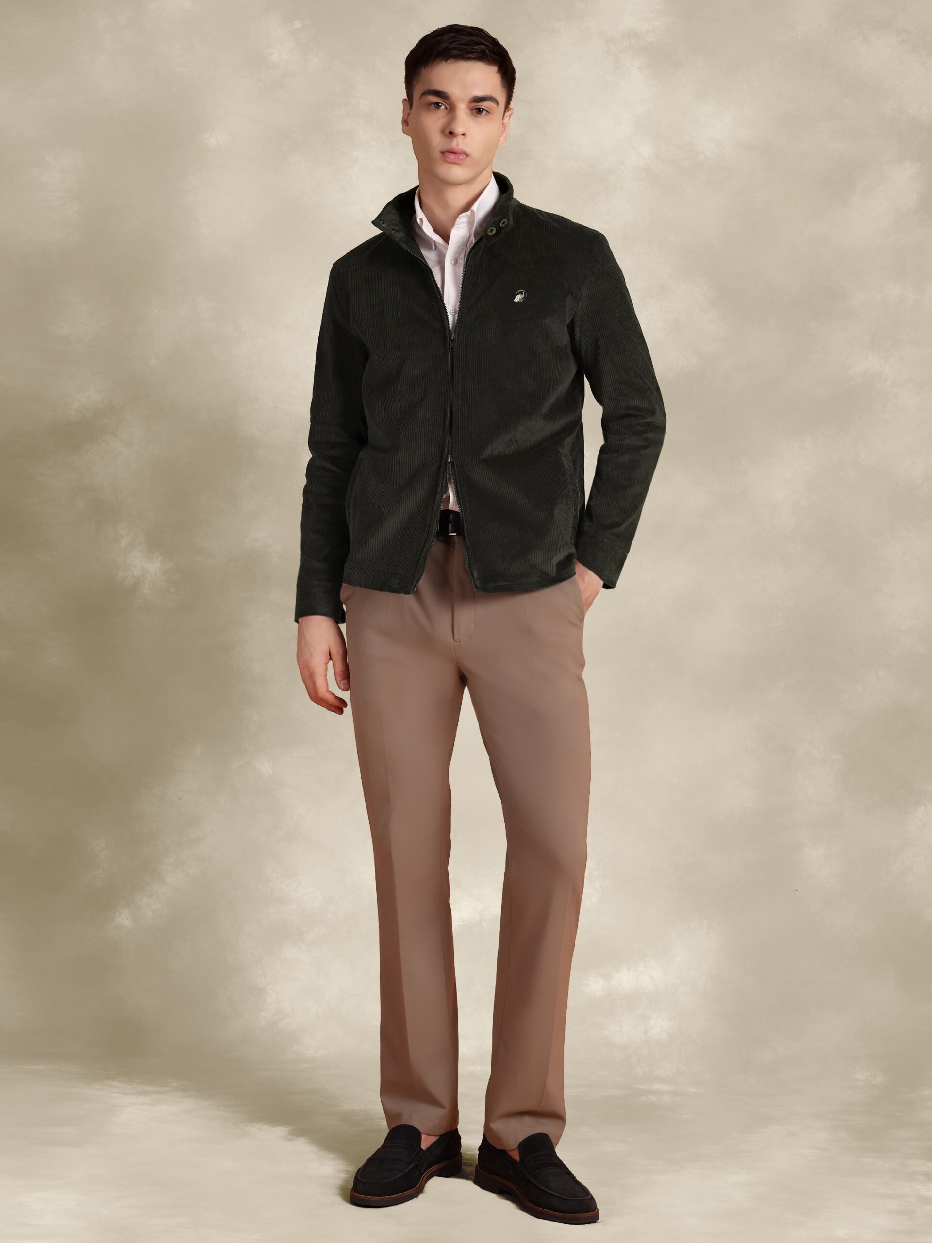 Patiala Corduroy Jacket With Double Side Zipper