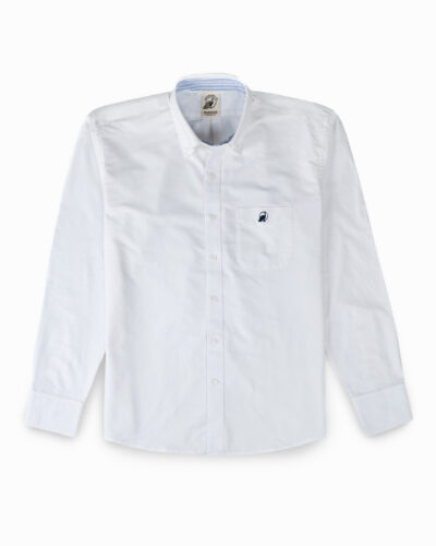 White Oxford Semi Casual Shirt With Pocket
