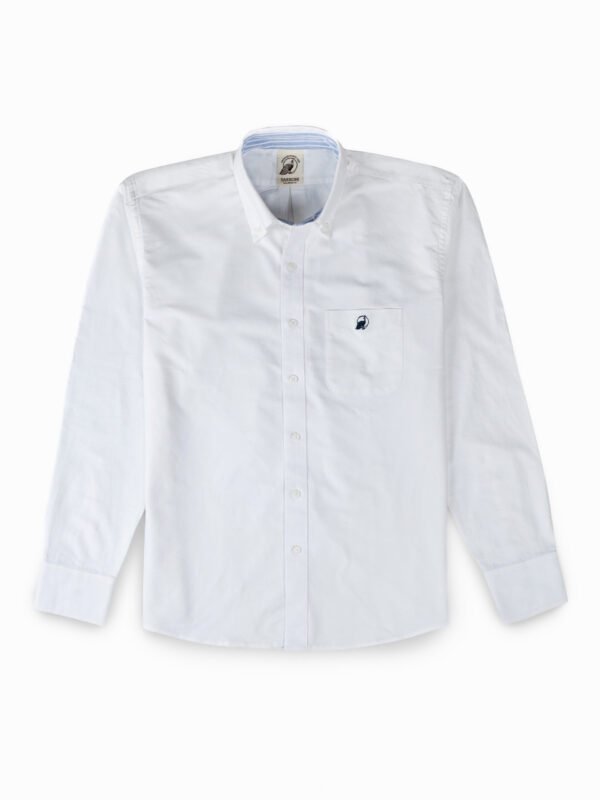 White Oxford Semi Casual Shirt With Pocket