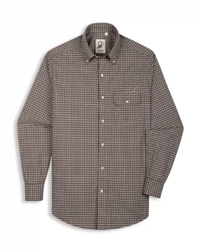 The Udai: Slim Fit Egyptian Cotton Checkered Single Pocket Shirt with Embroidery